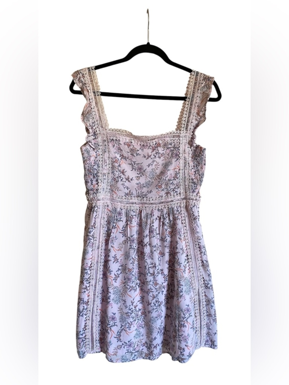 ALTARD STATE Floral Print Lace Crochet Dress size M
